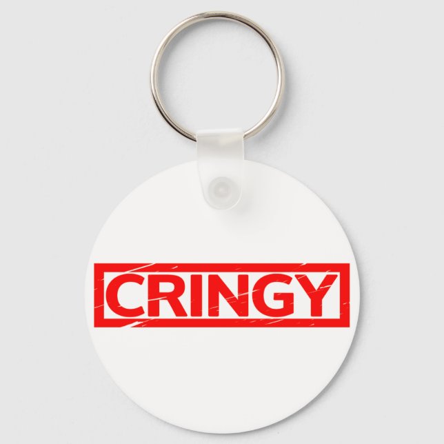 Cringy Briefmarke Schlüsselanhänger (Vorderseite)
