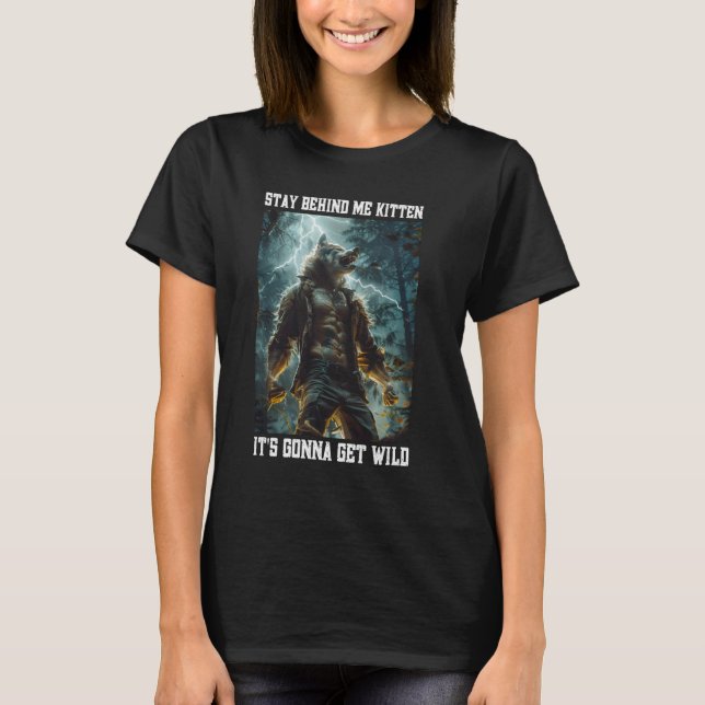 Cringy Werewolf Kitten Wolf Meme Cringe Alpha T-Shirt (Vorderseite)