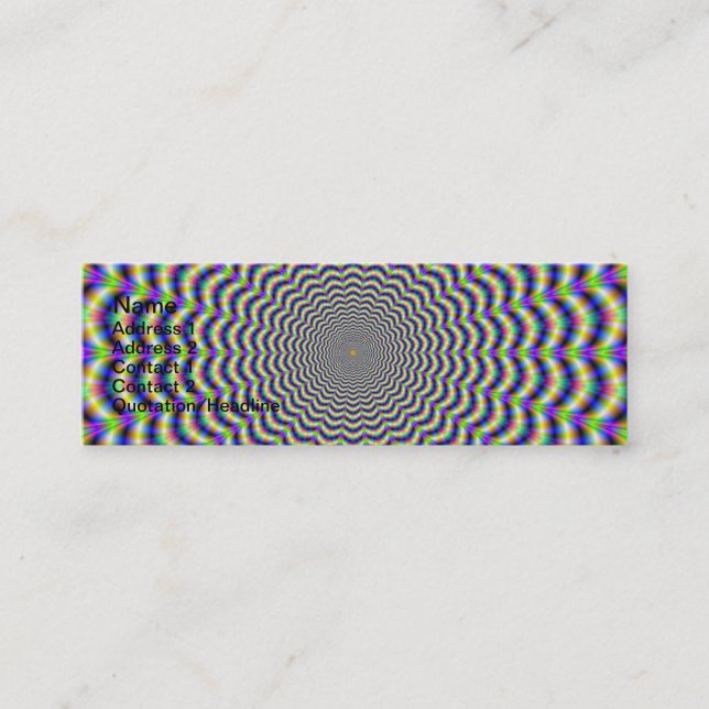 Crinkle Cut Circles Card Mini Visitenkarte (Vorderseite)