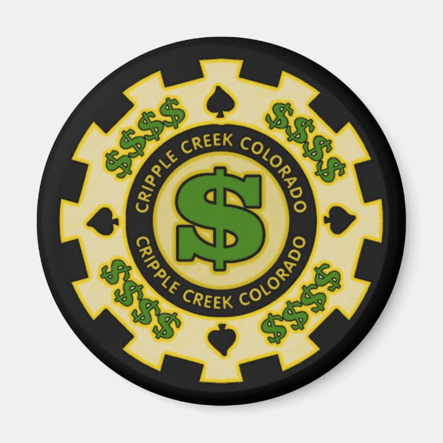 Cripple Creek Colorado Poker Chip Magnet (Vorne)