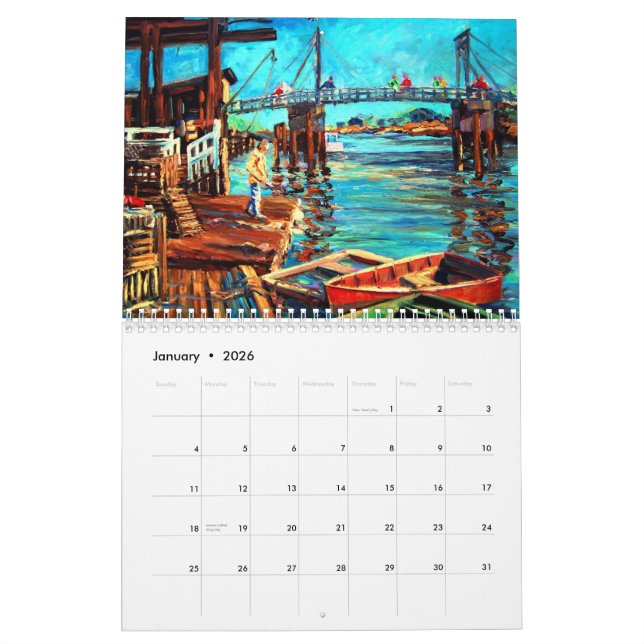Crique de Perkins, Ogunquit, calendrier mural du (Jan 2026)