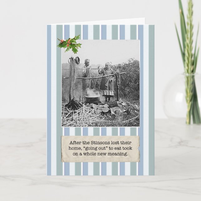 Crise financière Perdue Notre Carte de Noël (Devant)