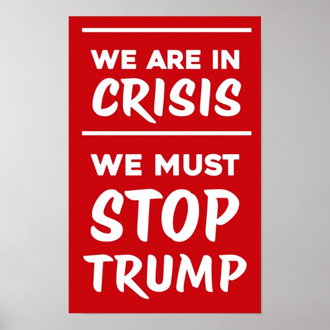 CRISIS Anti-Trump | Red | Protest Poster (Vorne)