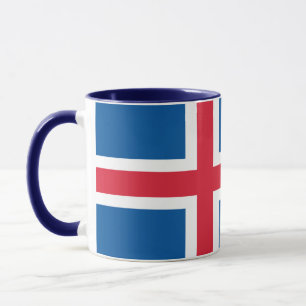 Crisp Clean Icelandic Flag Covered Keramik Tasse