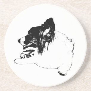 Crisp Corgi Sketch für Herbsttische Getränkeuntersetzer