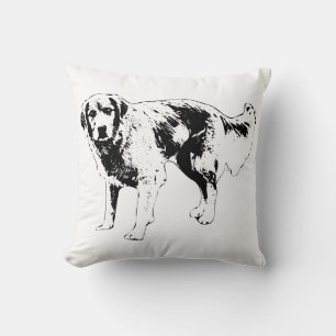 Crisp Dog Lines Pillow für Herbstdekor Kissen