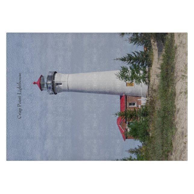 Crisp Point Lighthouse & Gebäude-Schneidpappe Schneidebrett (Vorderseite)