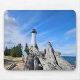 Crisp Point Lighthouse Mousepad