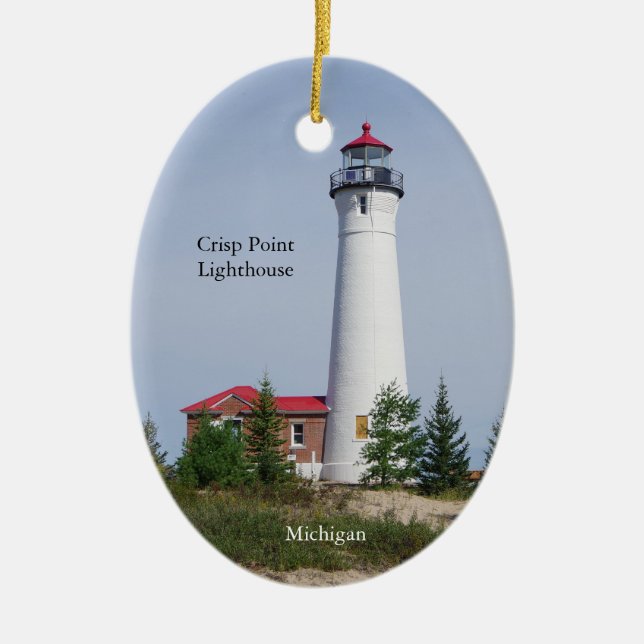 Crisp Point Lighthouse Oval Ornament (Vorne)