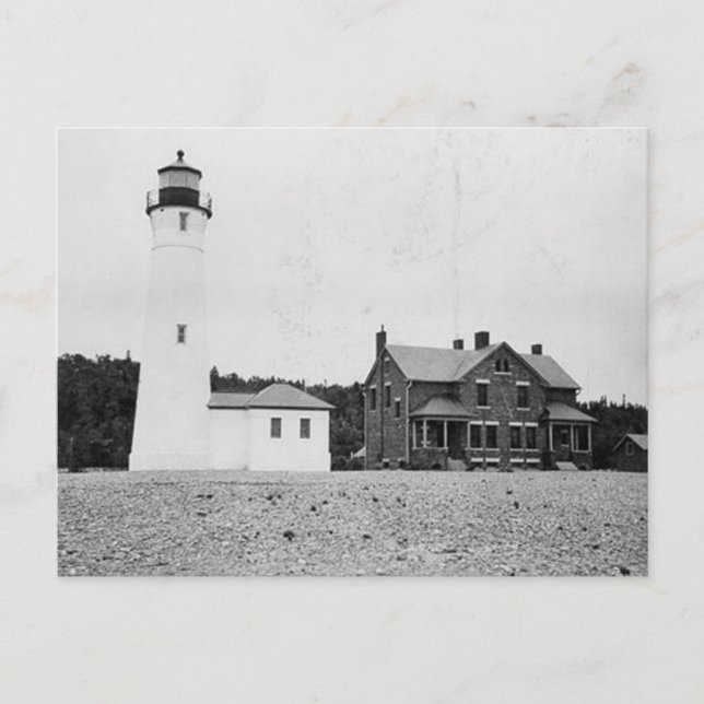 Crisp Point Lighthouse Postkarte (Vorderseite)