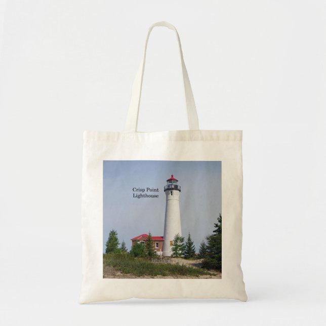 Crisp Point Lighthouse-Tasche Tragetasche (Vorne)