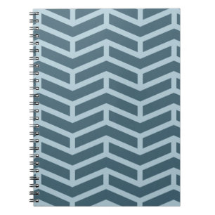 Crisp Sharp Gegen Pfeile Zickzack zwei Tone-Blues Notizblock