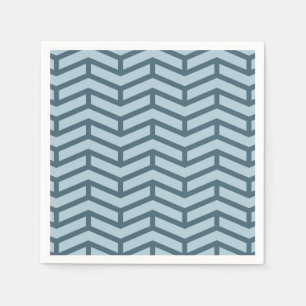 Crisp Sharp Gegen Pfeile Zickzack zwei Tone-Blues Serviette