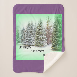Crisp Wintertime Charm Pine Trees Verdant Glow Sherpadecke