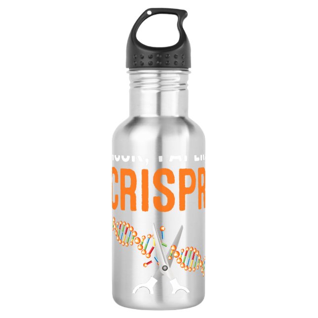 Crispr Science Crisper Better Bacon Gene Edit Gesc Edelstahlflasche (Vorderseite)