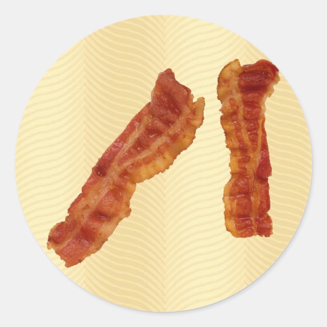 Crispy Bacon Runder Aufkleber (Vorderseite)