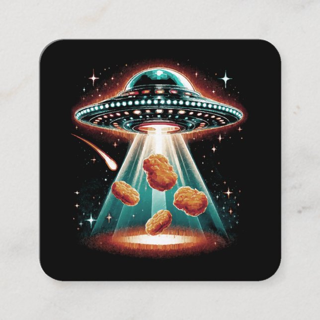 Crispy Chicken Nugget Quadratische Visitenkarte (Vorderseite)