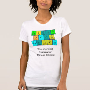 Crispy Duck Pancakes Periodisches Tabellenwort Shi T-Shirt