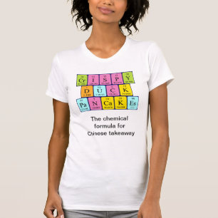 Crispy Duck Pancakes Periodisches Tabellenwort Shi T-Shirt