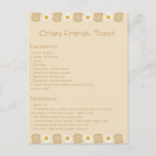Crispy French Toast Postkarte (Vorderseite)