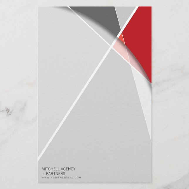 Criss Cross Geometric Muster Stilvolle Mod Art Briefpapier (Vorderseite)