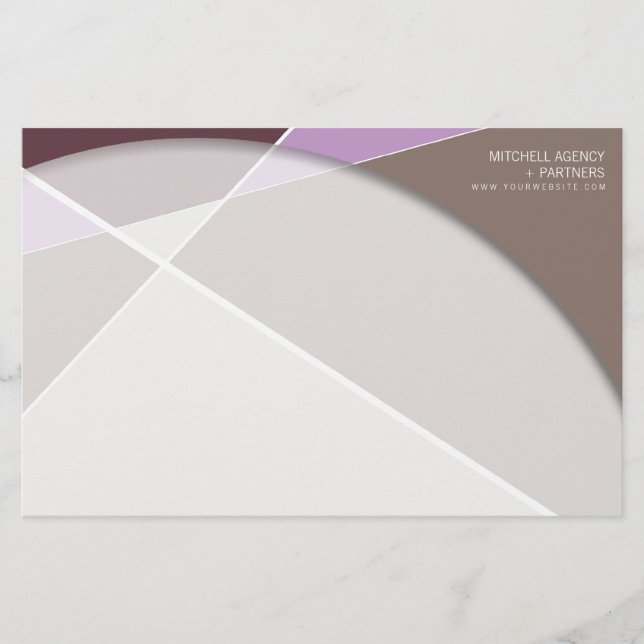 Criss Cross Geometric Muster Stilvolle Mod Art Briefpapier (Vorderseite)