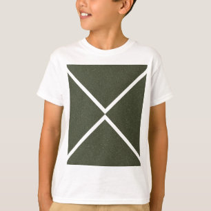 Criss-Cut Moss Green Geometric T-Shirt - T - Shirt