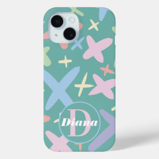 Crisscross Doodle Muster farbiger Name Case-Mate iPhone Hülle
