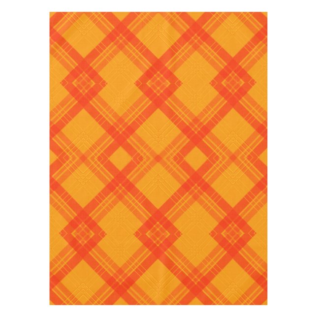 Crisscrossed Happy Red & Yellow/Orange Karos Tischdecke (Vorderseite)