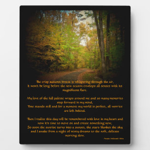 Crisse Herbst Breeze Landschaftlich Gedicht Easel  Fotoplatte