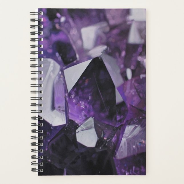 cristal géométrique gemstone mauve améthyste (Devant)