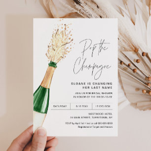 CRISTAL Pop Einladung Champagne Bridal Dusche
