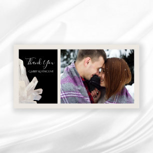 Cristaux blancs sur Merci Mariage noir