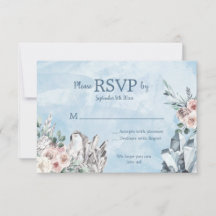 Cristaux bleues et RSVP floral