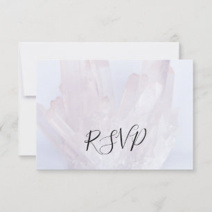 Cristaux Lavande Légère Mariage RSVP Carte de répo
