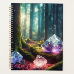 Cristaux Magiques dans une Forêt Enchantée
