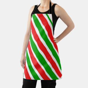 Cristmas Red White Green All-Over Print Schürze