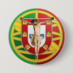 Cristo Jesus Salvador de Portugal Button