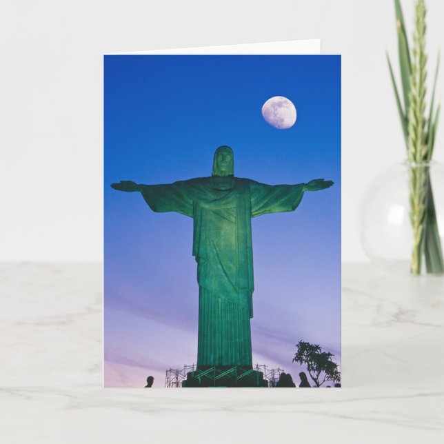 Cristo Redentor Statue| Rio de Janeiro Brasilien Karte (Vorderseite)