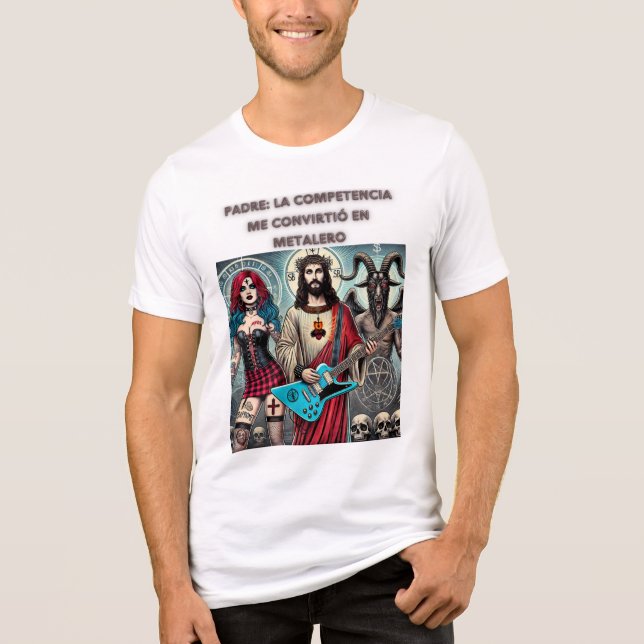 Cristo Rockero: La Competencia Metalera Tri-Blend Shirt (Vorderseite)