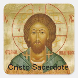 Cristo Sacerdote Quadratischer Aufkleber