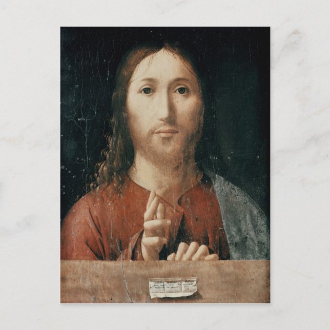 Cristo Salvator Mundi, 1465 Postkarte (Vorderseite)