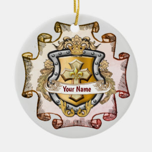 Cristos Cross Schild Nachname Keramik Ornament