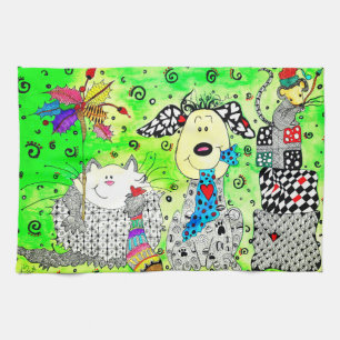 Critère de Noël festif mignon Serviette de cuisine