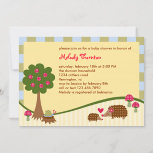 Critère forestier Invitation Baby shower