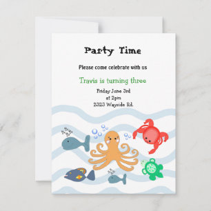 Critère maritime Invitation de fête d'anniversaire