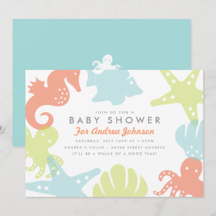 Critère océanique mignon Invitation Baby shower