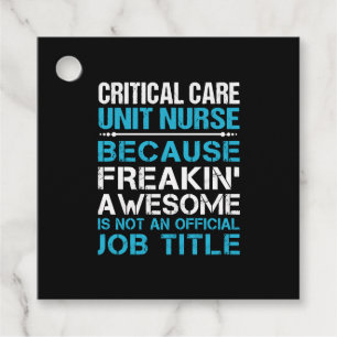 Critical Care Unit Nurse T Shirt - Freaking Awesom Geschenkanhänger