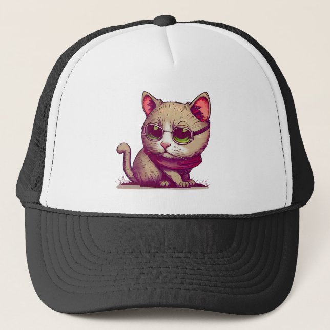 Critical Cat Vibes Truckerkappe (Vorderseite)