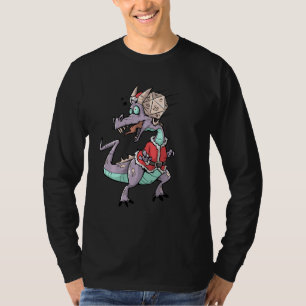 Critical Hit D20 Dice Rpg Meme Pnp Dragon Santa Cl T-Shirt